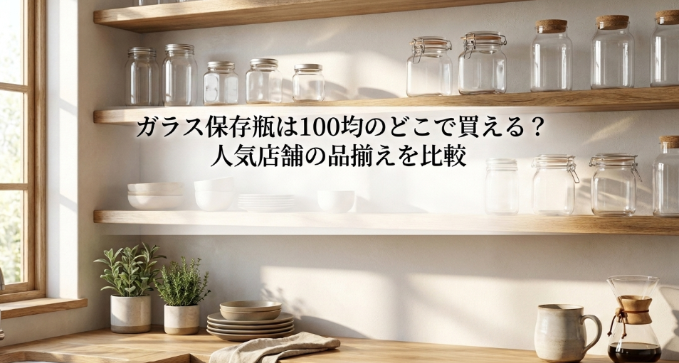 ガラス保存瓶　100均　どこに売ってる